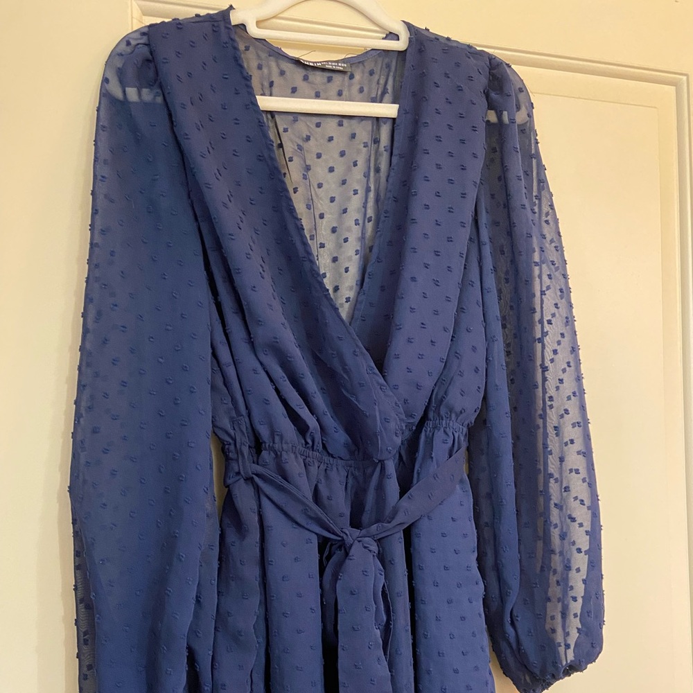 NWOT Swiss dot NAVY BLUE Polka Dot Romper